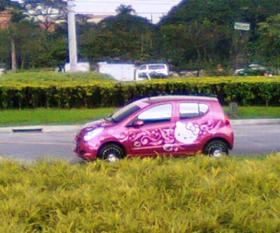 hello kitty car pink