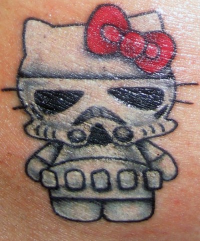 Hello Kitty Stormtrooper Tattoo