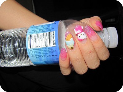 Hello Kitty finger nails