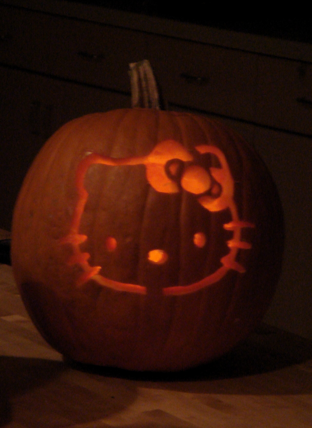 Zombie Hello Kitty Pumpkin Stencils