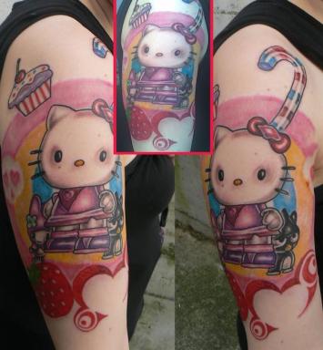 Hello Kitty Space Tattoo