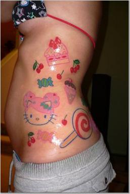 Hello Kitty candy tattoo