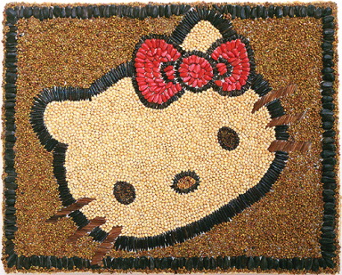 Hello Kitty seed art