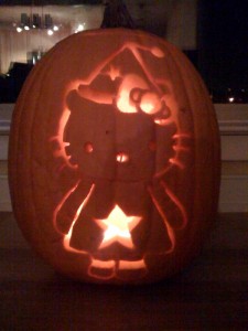 Hello Kitty witch pumpkin