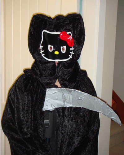 Hello Kitty grim reaper costume
