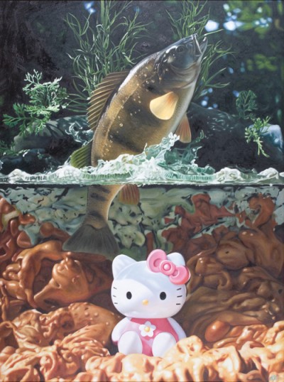 Hello Kitty river painting