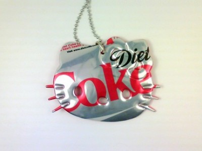 Hello Kitty Diet Coke necklace