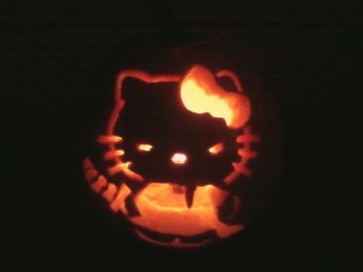 Hello Kitty samurai pumpkin