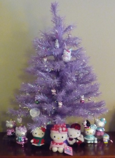 hello kitty purple xmas tree
