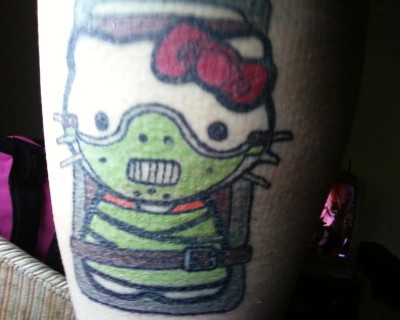 Hello Kitty Hannibal Lecter tattoo