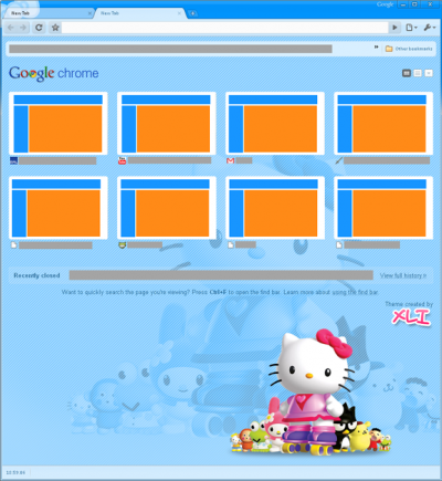 Hello Kitty Google chrome theme