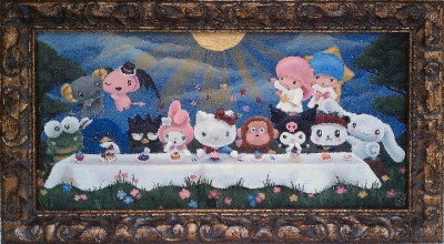 hello kitty last supper painting