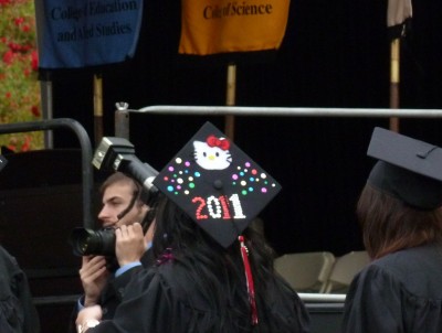 2011 hello Kitty graduation cap