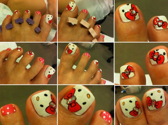 hello kitty toenail polish