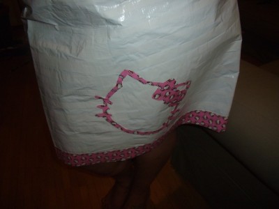 Hello Kitty duct tape dress fashion
