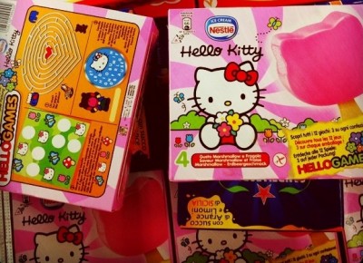 Hello Kitty Nestle popsicles