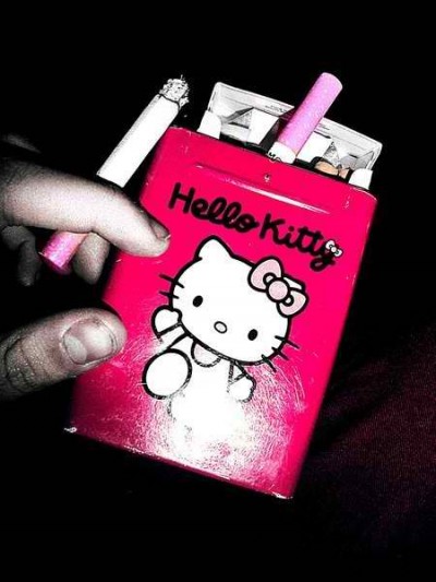 Hello Kitty pink cigarettes