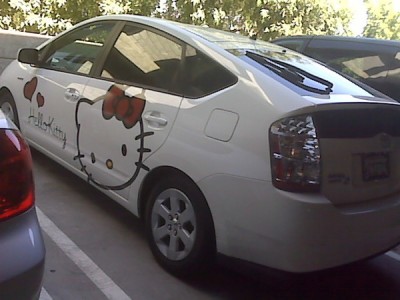 Hello Kitty Toyota Prius hybrid car