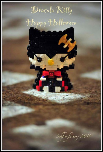 Hello Kitty Lego Dracula Halloween figure