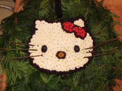 Hello Kitty holiday wreath