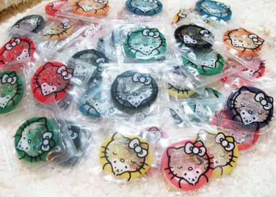 Hello Kitty colored and flavored condoms