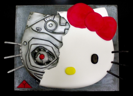 Hello Kitty as terminator cake