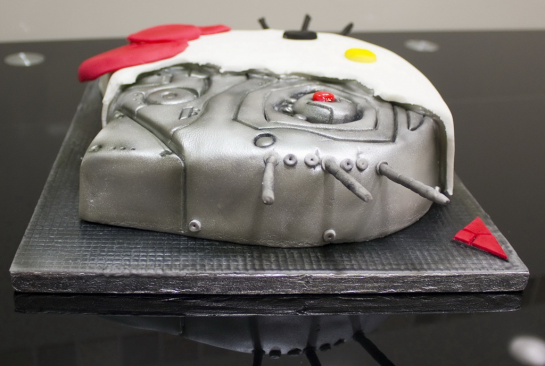 Hello Kitty x Terminator specialty cake