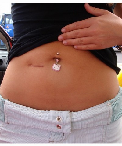 hello kitty belly ring
