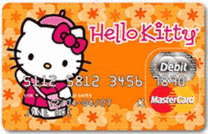 Hello Kitty credit card orange