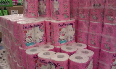 Hello Kitty pink bulk toilet paper