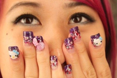 Hello Kitty nails