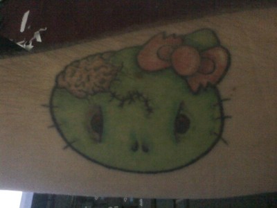 zombie hello kitty tattoo