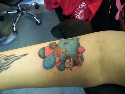 hello kitty zombie tattoo