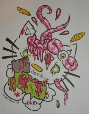 Hello Kitty zombie worms