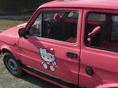 Hello Kitty Fiat car