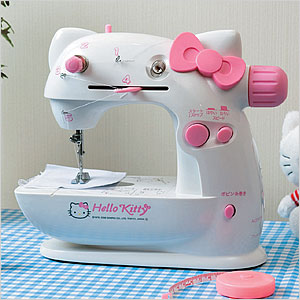 Hello Kitty face sewing machine