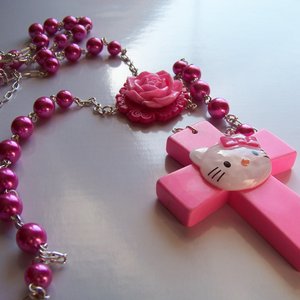 Hello Kitty cross necklace