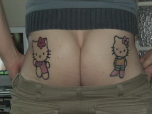 Hello Kitty cheeky tattoo 2