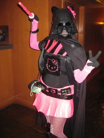 Hello Kitty pink skirt Darth Vader