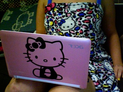 Hello Kitty pink laptop