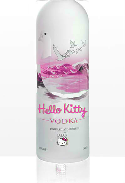 Hello Kitty Pink Goose vodka from Japan