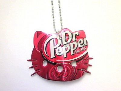 Hello Kitty Dr Pepper necklace