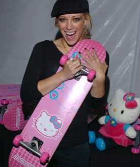 Hello Kitty Hilary Duff skateboard