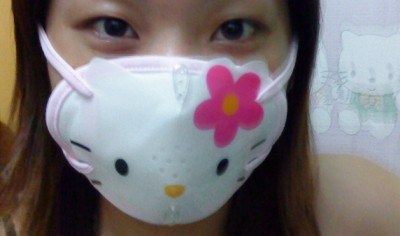 Hello Kitty swine flu mask