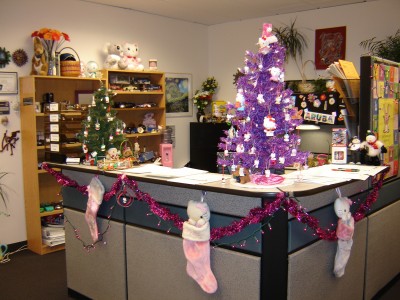 Hello Kitty Christmas tree at work