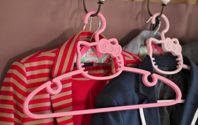 Hello Kitty coat hangers pink face