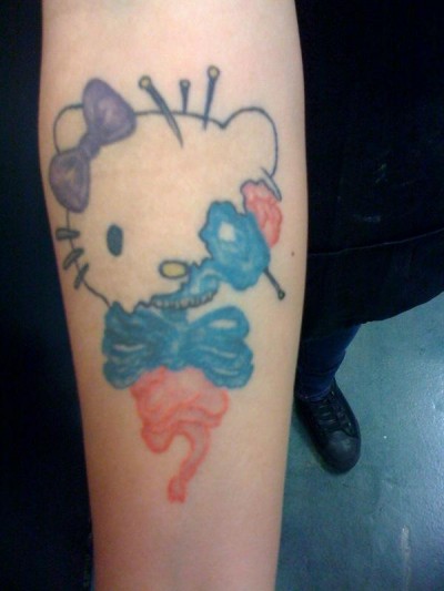Hello Kitty dead tattoo