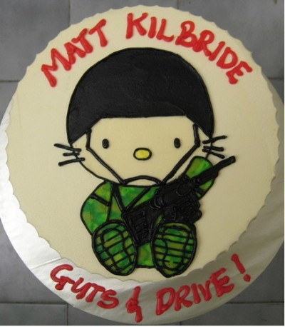 Hello Kitty soldier cake