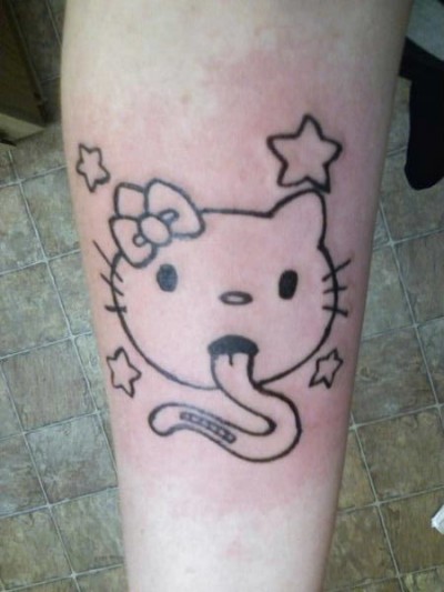 Hello Kitty LSD tattoo