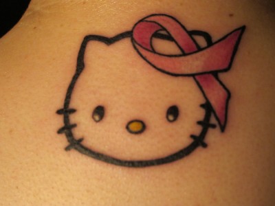 hello kitty breast cancer tattoo